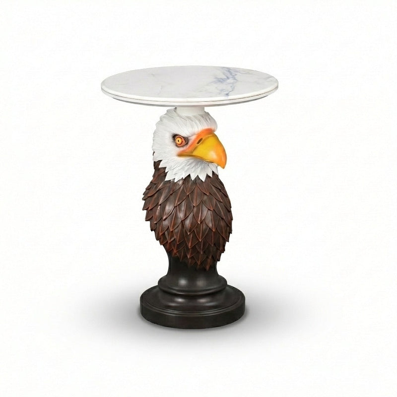 Eagle Head Accent Table Animal Statue End Table by HouseOfZazla