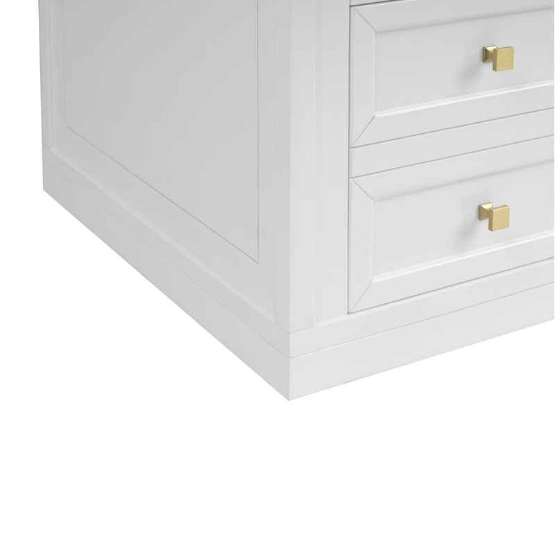 James Martin Chicago 60" Double Vanity Cabinet, Glossy White, view 11
