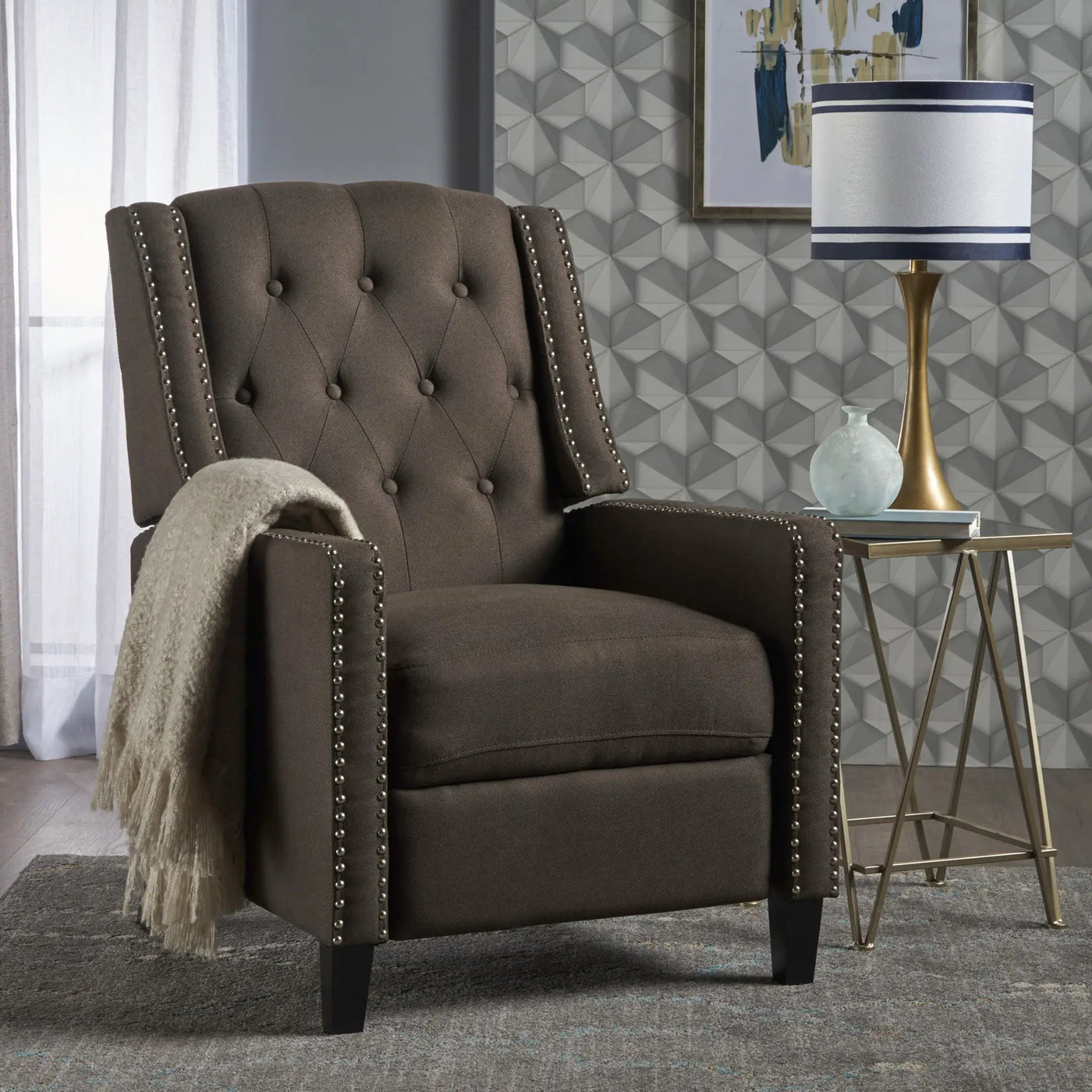 Classic Fabric Push Back Chair by HouseOfZazla