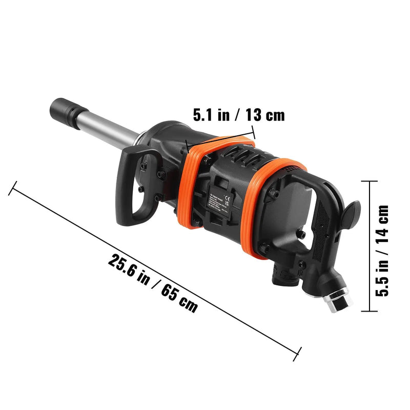 1 Inch Air Impact Wrench with 5175 ft-lbs Torque and 8 Inch Extended Anvil by HouseOfZazla