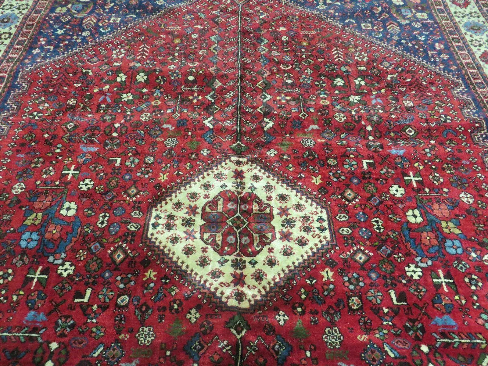 Persian Tribal Rug 7x10, Shiraz Carpet, Abadeh Rug by Jewel Rugs