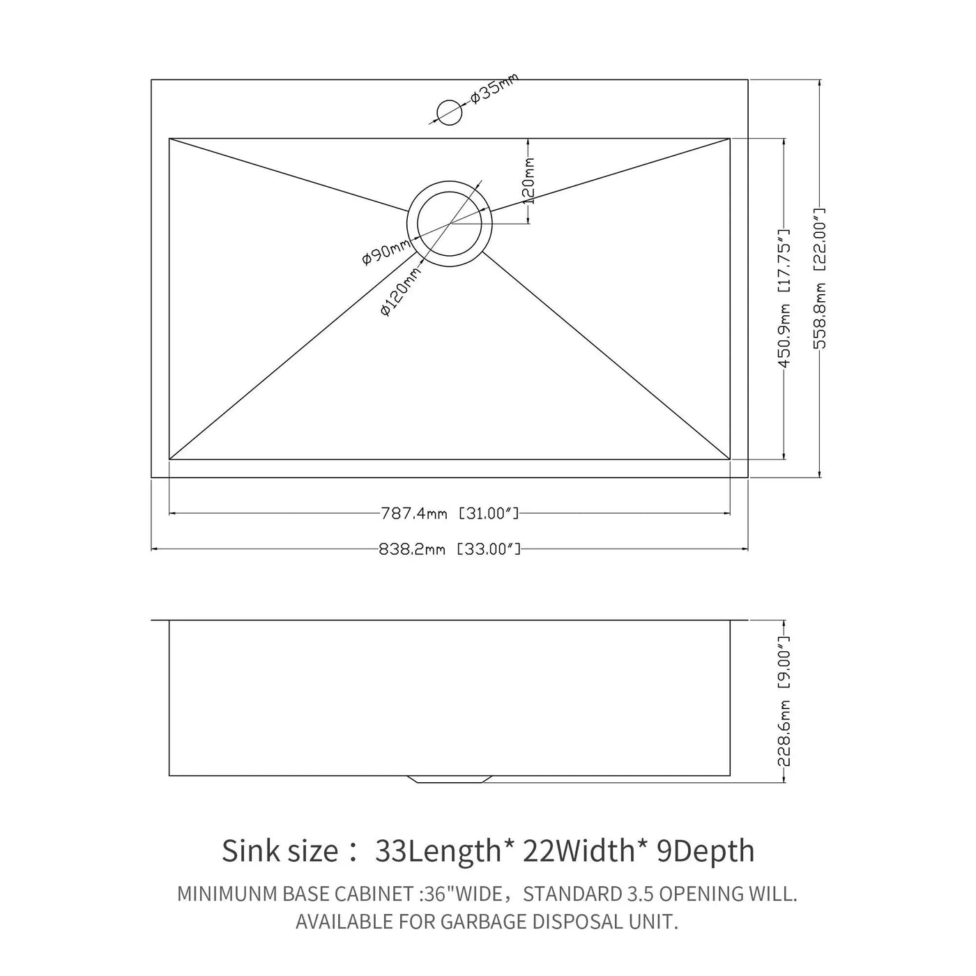 Stainless Steel Drop In Kitchen Sink, Topmount by HouseOfZazla