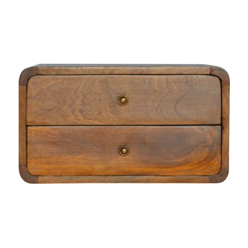 Curved Wall Mounted Bedside Nightstand by Unique Piece Furniture