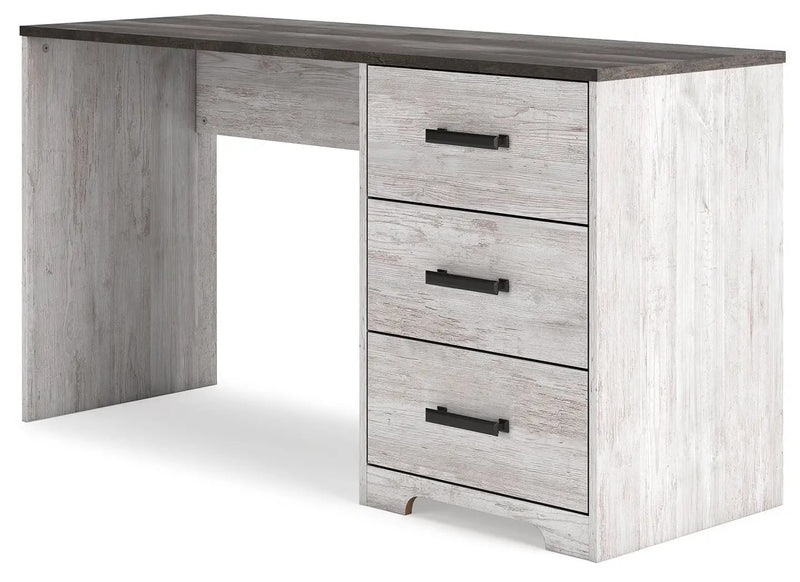 Shawburn - Home Office Desk - White / Dark Charcoal Gray by Unique Piece Furniture
