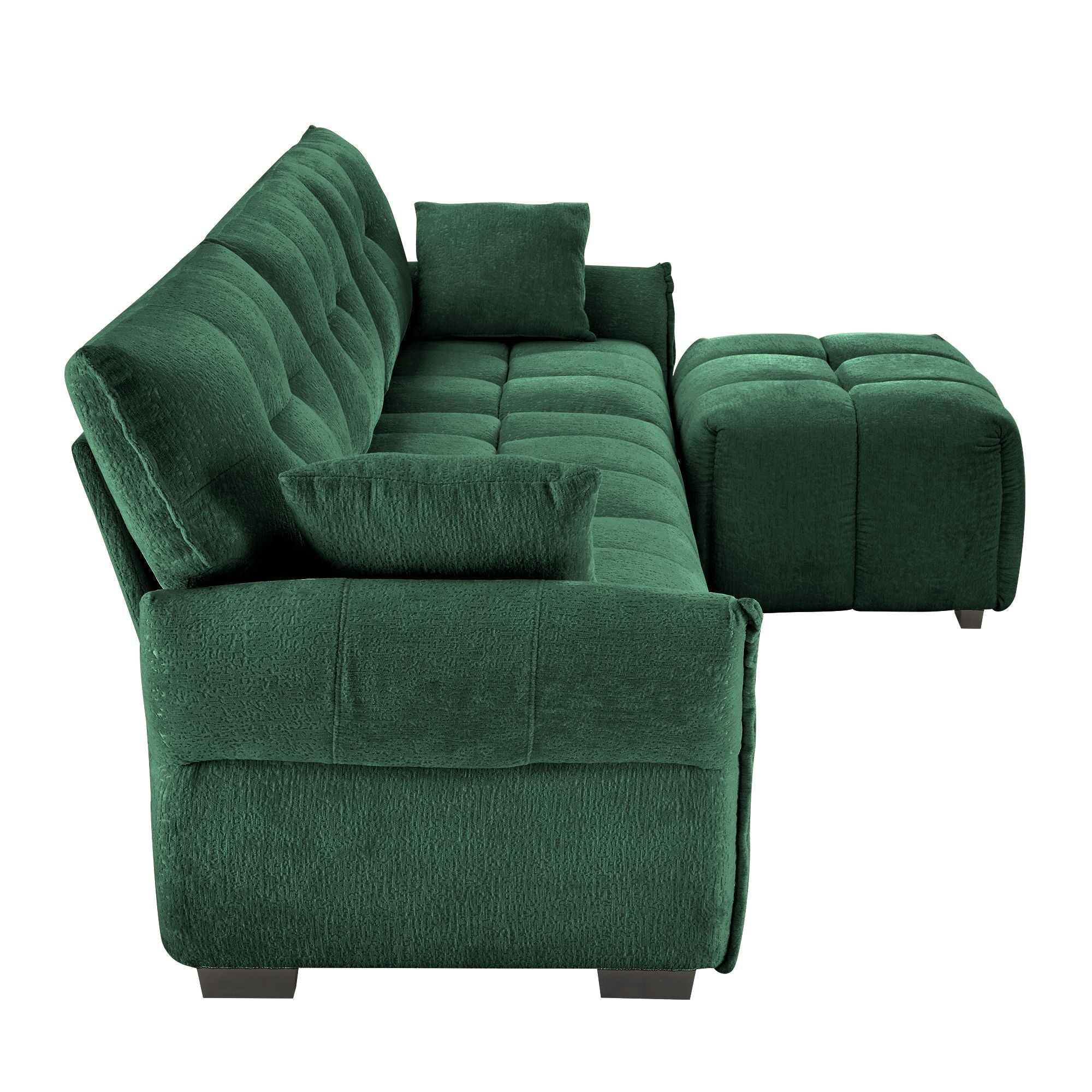 Sofa Set With Ottoman And Pillows, Textured, High Resilience Cushions by HouseOfZazla