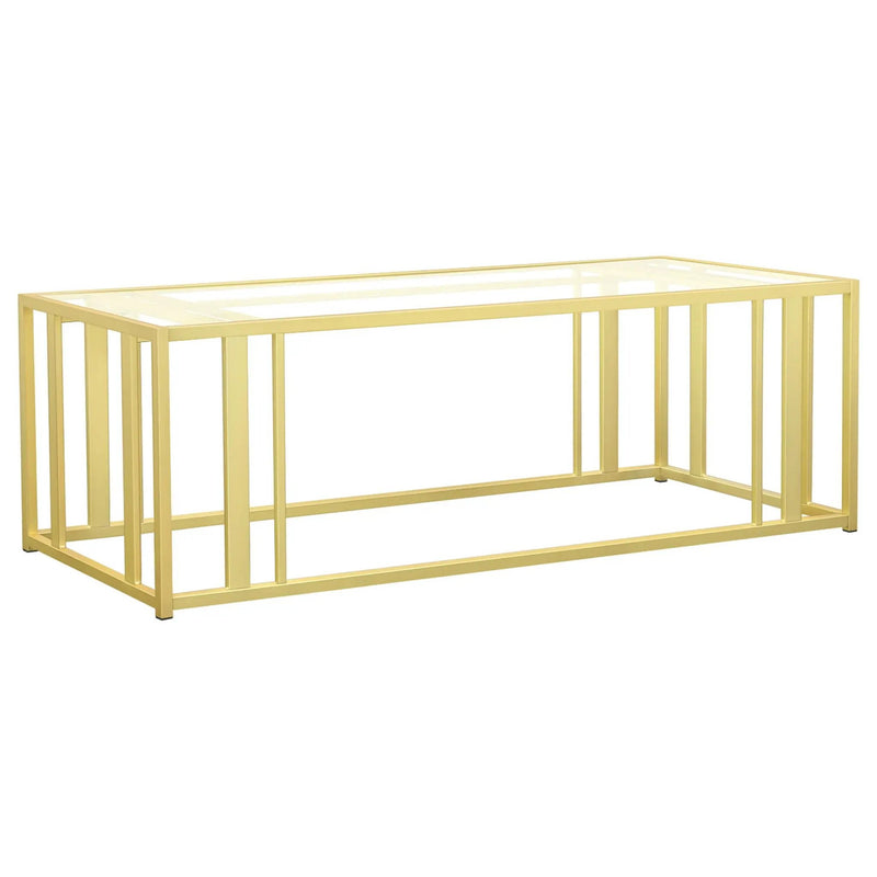 Adri 2-piece Coffee and End Table Set Matte Brass by Unique Piece Furniture