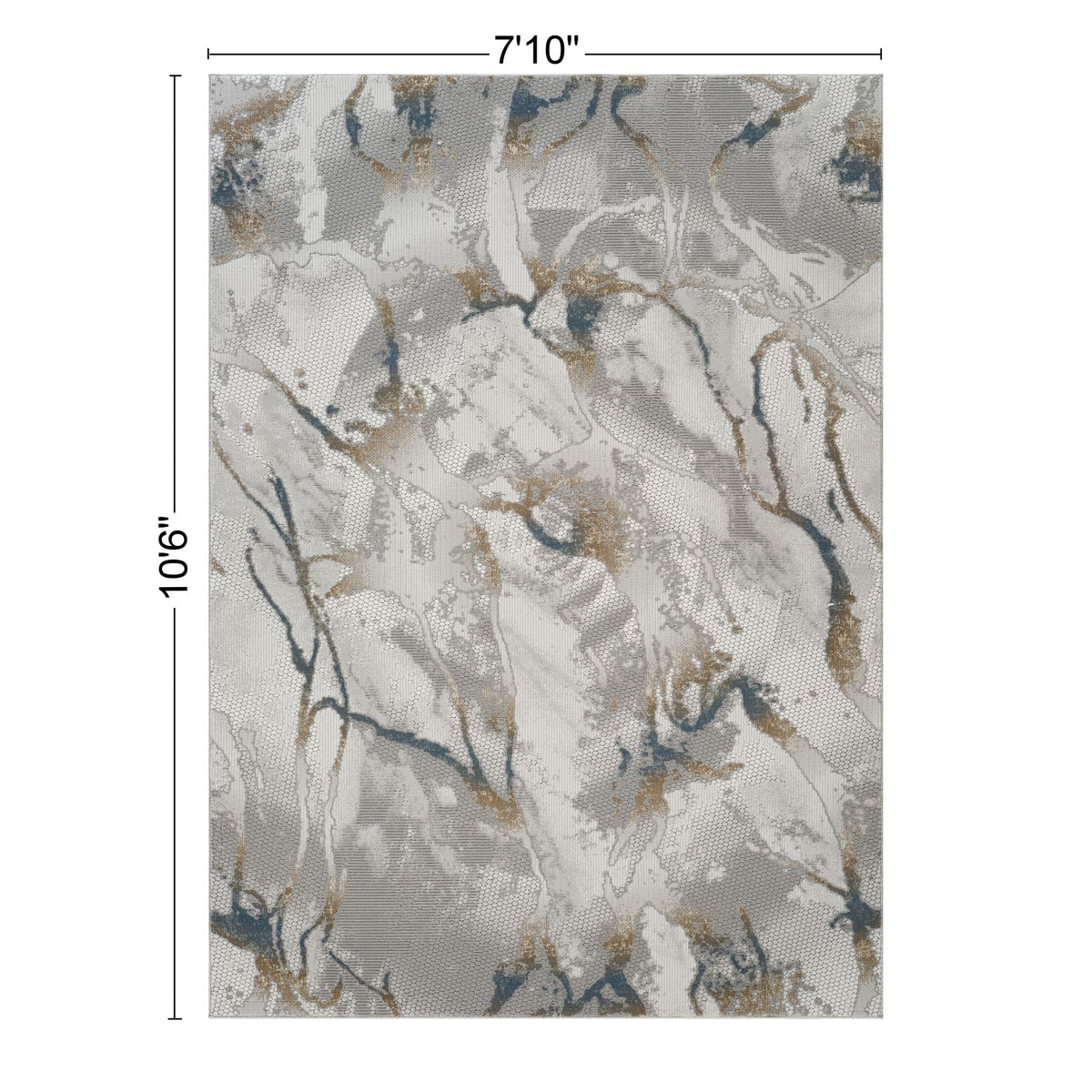 Geometrix Area Rug with 3D Effect - Gray, photo 8 of 8