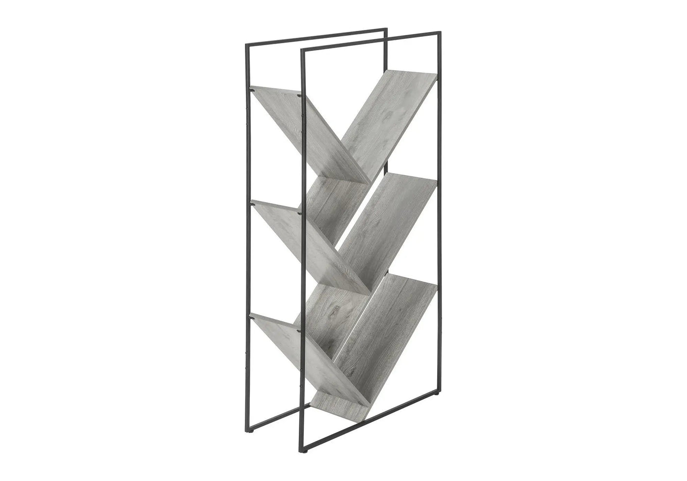 3-Tier Contemporary Bookshelf with Reclaimed Wood Finish by HouseOfZazla