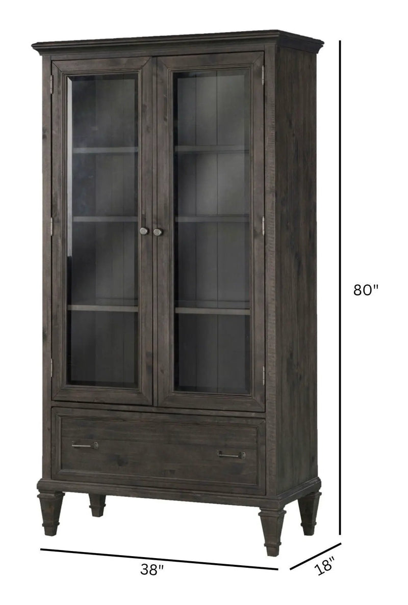 Sutton Place - Door Bookcase - Weathered Charcoal, photo 5 of 5