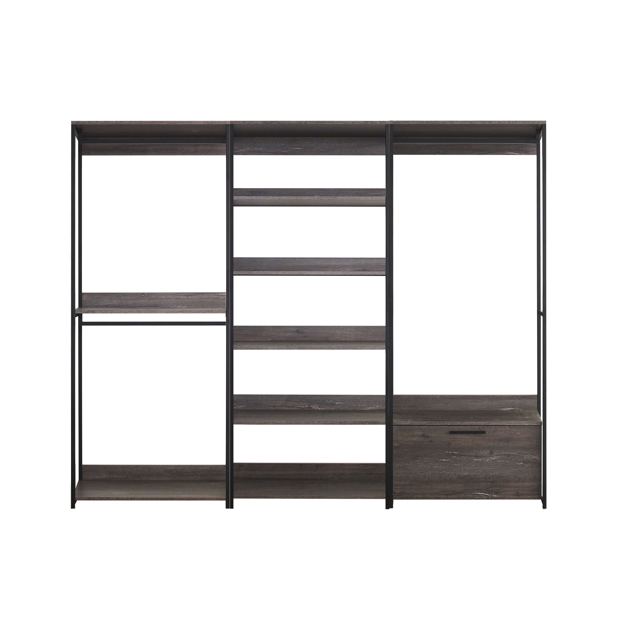 Monica - Walk-In Closet System With Modular Design - Rustic by HouseOfZazla