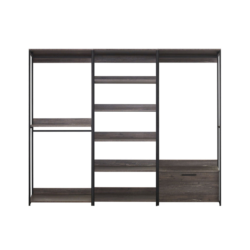 Monica - Walk-In Closet System With Modular Design - Rustic by HouseOfZazla