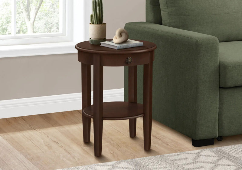 Accent Table, 2 Tier, Transitional - Espresso by HouseOfZazla