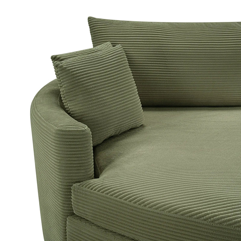 Oversized Double Chaise Lounge Sofa With USB Ports