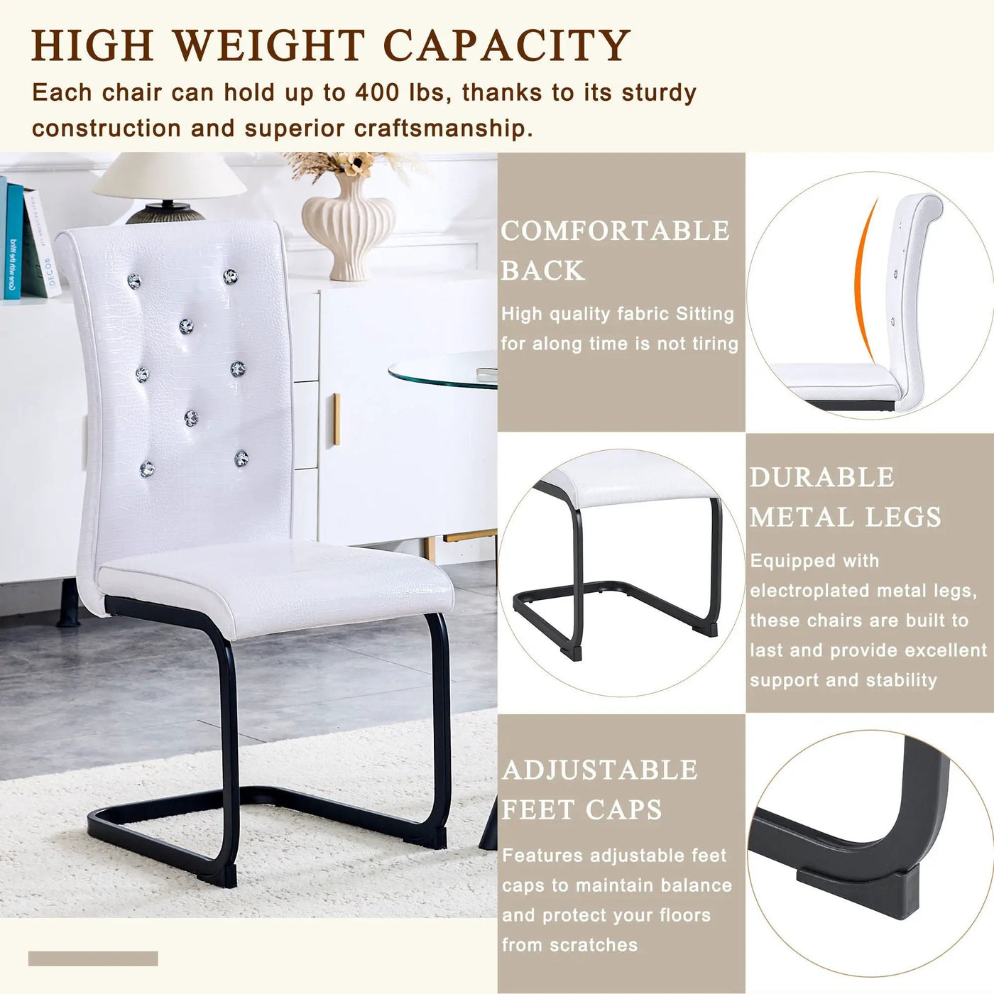 Alligator Skin Upholstered Dining Chairs by HouseOfZazla