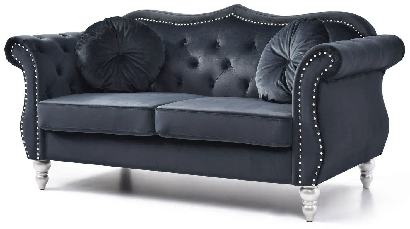 Stylish Flared Arm Loveseat by HouseOfZazla