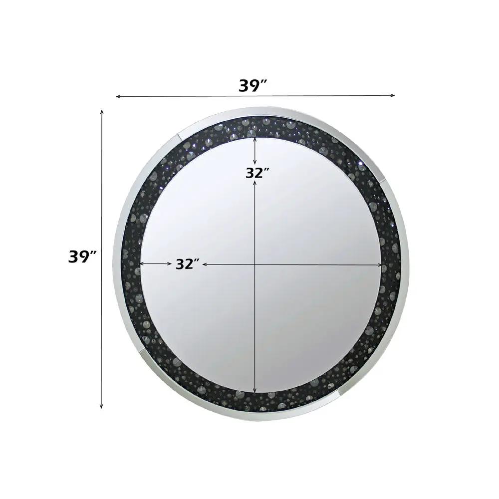 Nysa - 39" Accent Mirror - Mirrored & Faux Crystals by Unique Piece Furniture