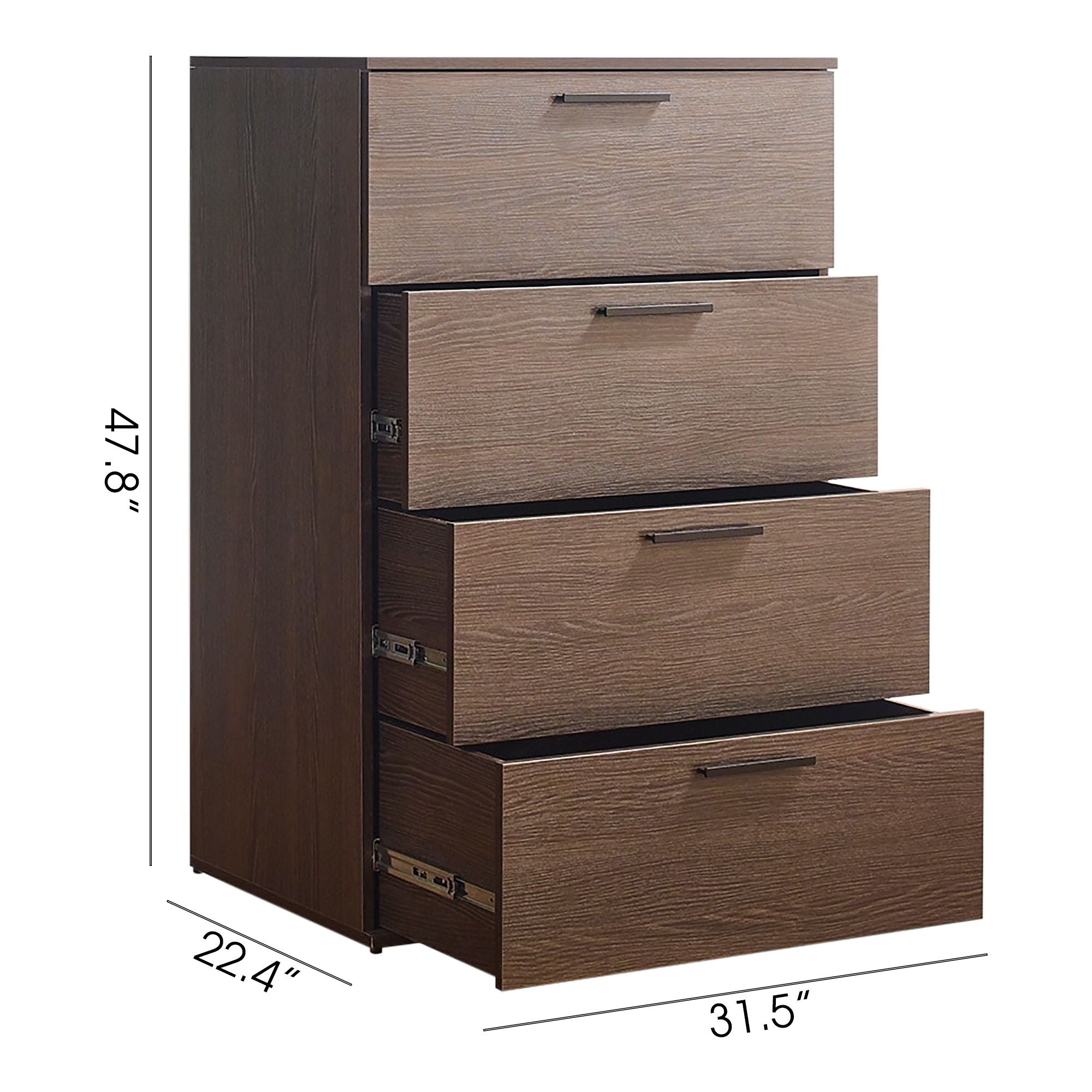 Oliver - Farmhouse Jumbo Chest With 4 Drawer Storage by HouseOfZazla