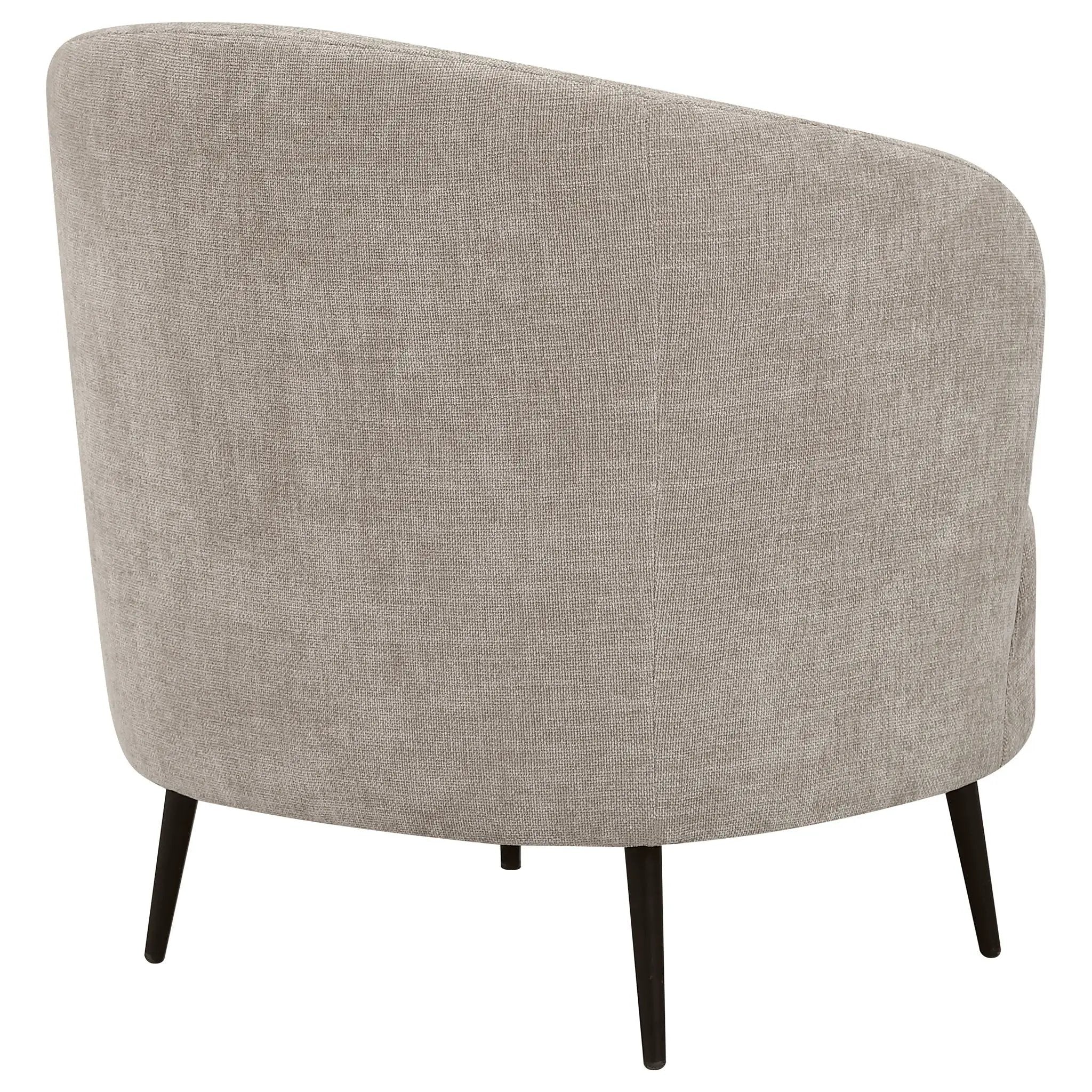 Ellorie Upholstered Channel Back Curved Chair Beige by Unique Piece Furniture