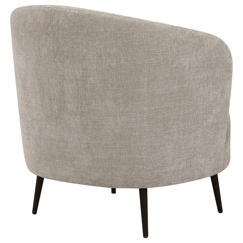 Ellorie Upholstered Channel Back Curved Chair Beige by Unique Piece Furniture