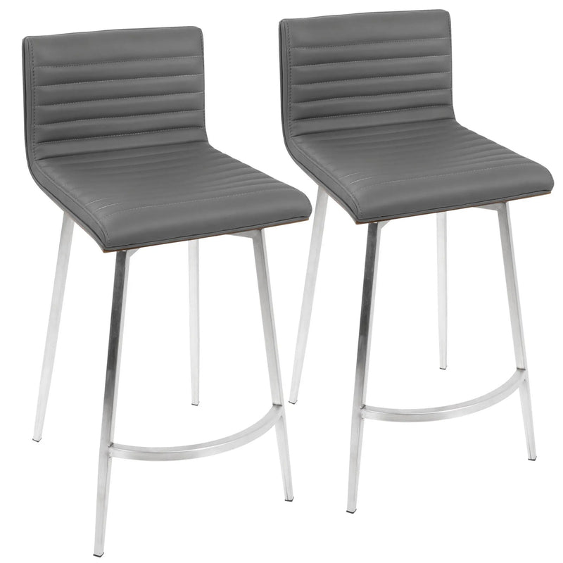 Mason - Contemporary Swivel Counter Stool (Set of 2) by HouseOfZazla