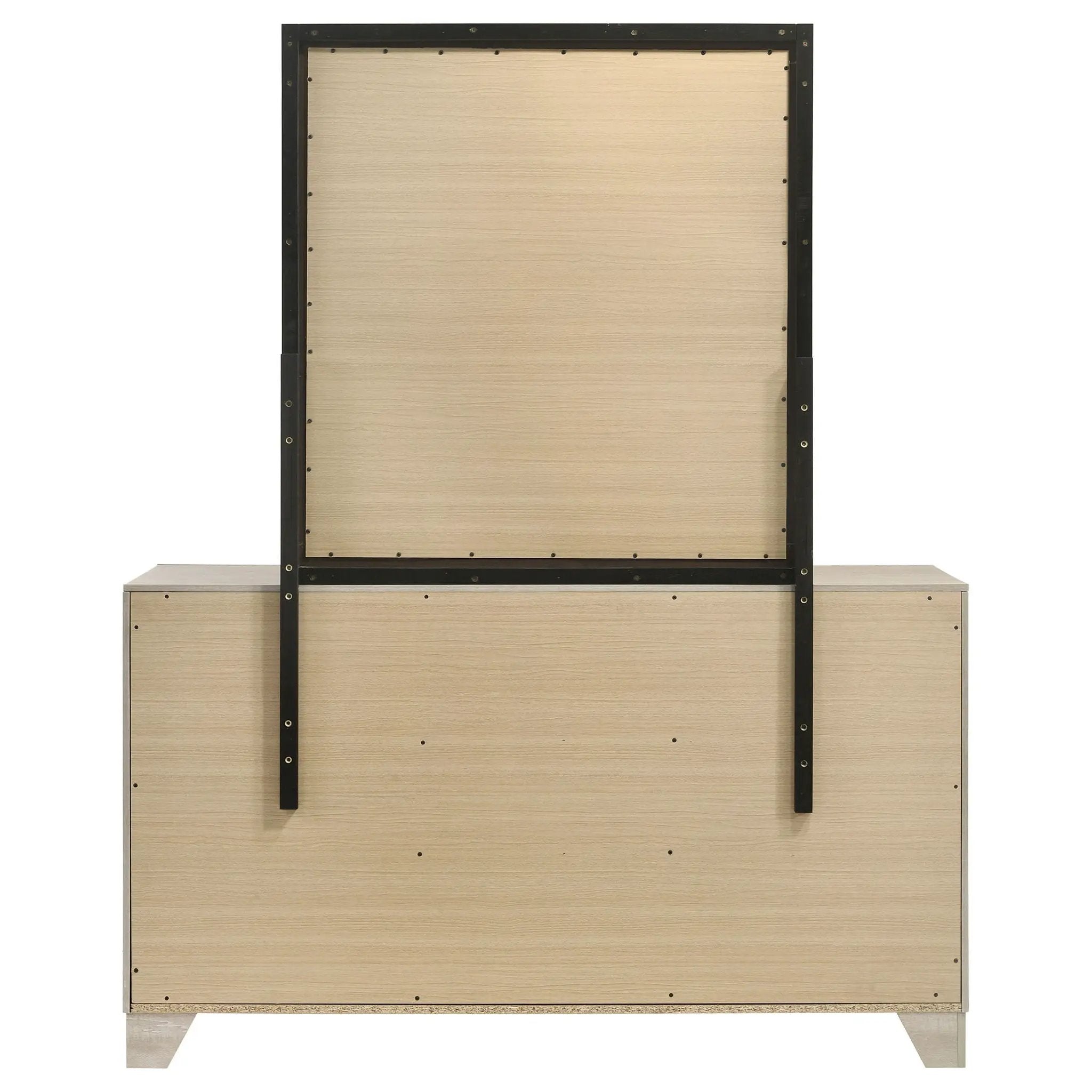 Trenton 6-drawer Bedroom Dresser With Mirror Rustic Cream by Unique Piece Furniture
