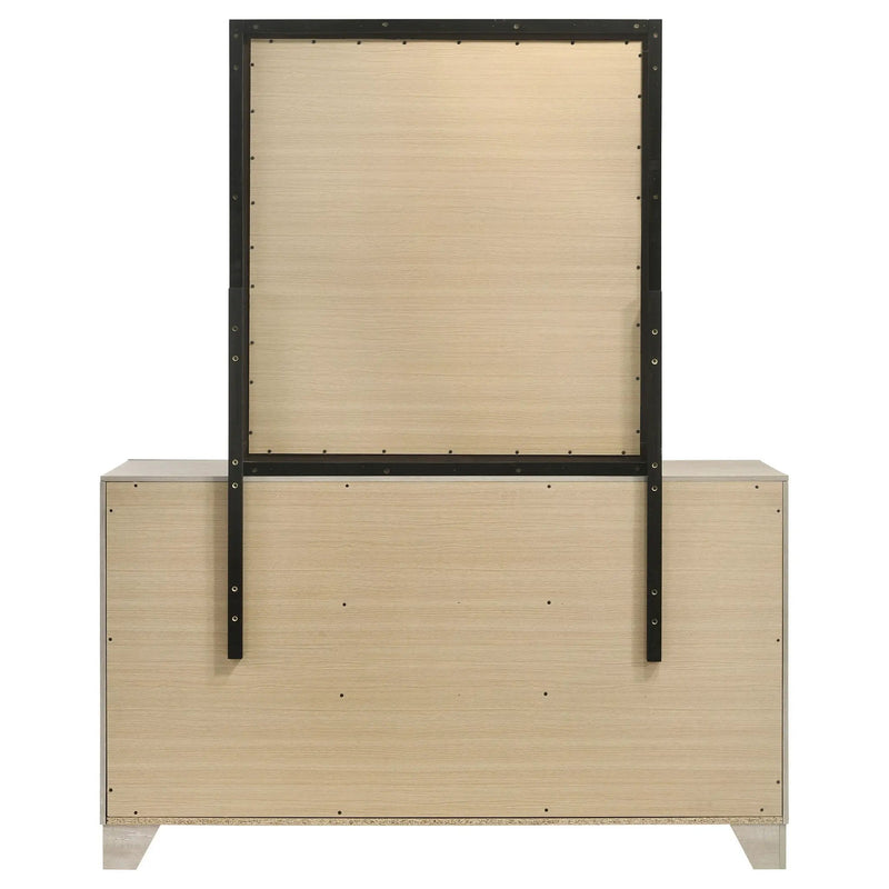 Trenton 6-drawer Bedroom Dresser With Mirror Rustic Cream by Unique Piece Furniture