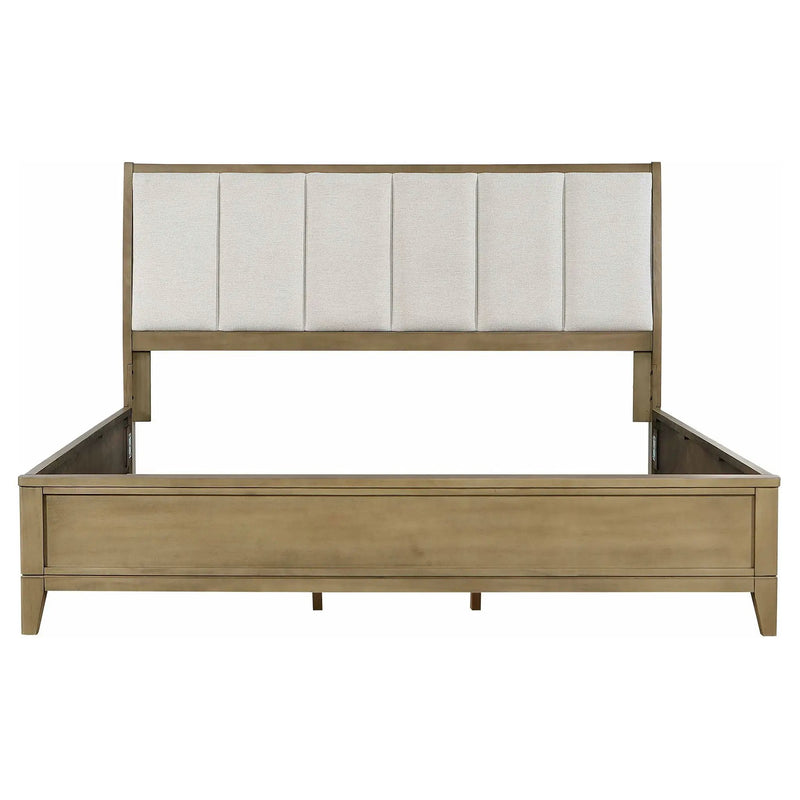 Granada Upholstered Eastern King Panel Bed Natural Pine by Unique Piece Furniture