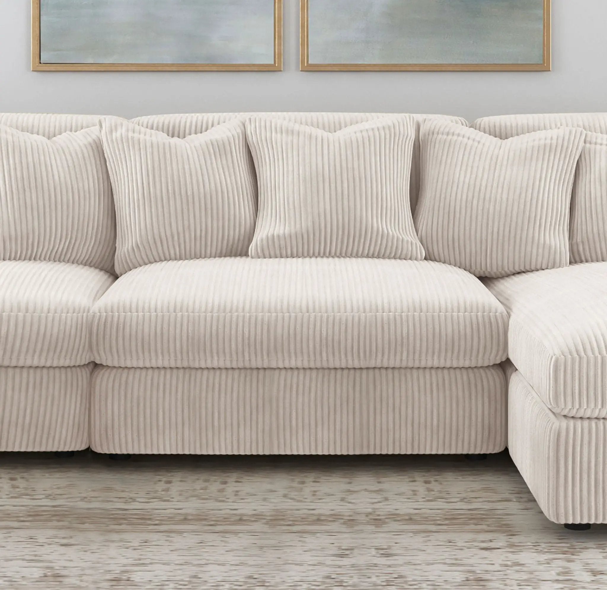 Blaine Upholstered Armless Chair Sand by Unique Piece Furniture