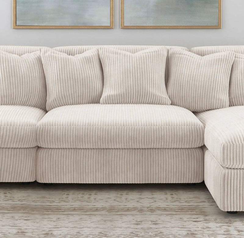Blaine Upholstered Armless Chair Sand by Unique Piece Furniture