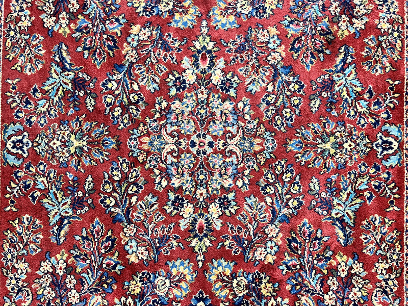 Karastan Rug 5.9 x 9 Red Sarouk #785, Wool Karastan Carpet, Original 700 Series, Vintage Karastan Oriental Rug Discontinued by Jewel Rugs
