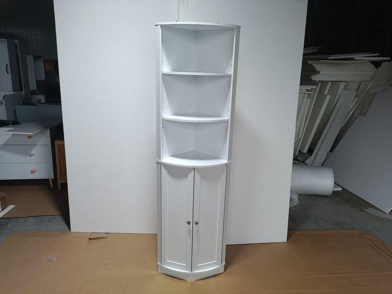 67" Tall Corner Cabinet with 2 Doors and Adjustable Shelves by HouseOfZazla