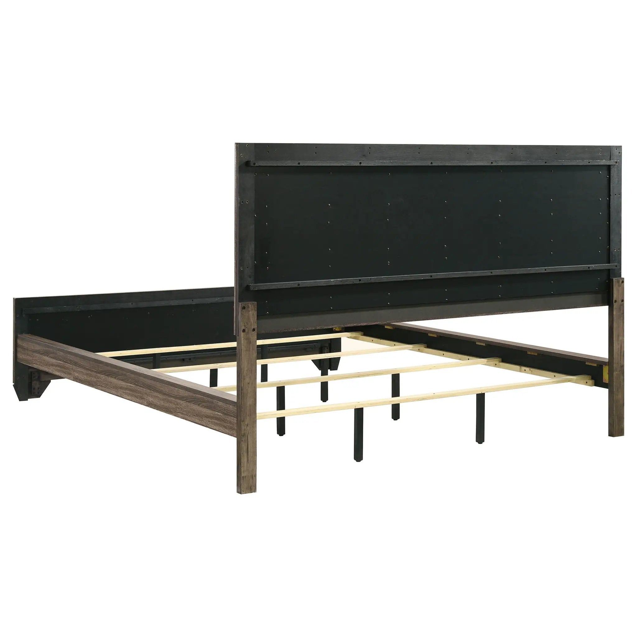Kauffman Wood California King Panel Bed Washed Taupe by Unique Piece Furniture