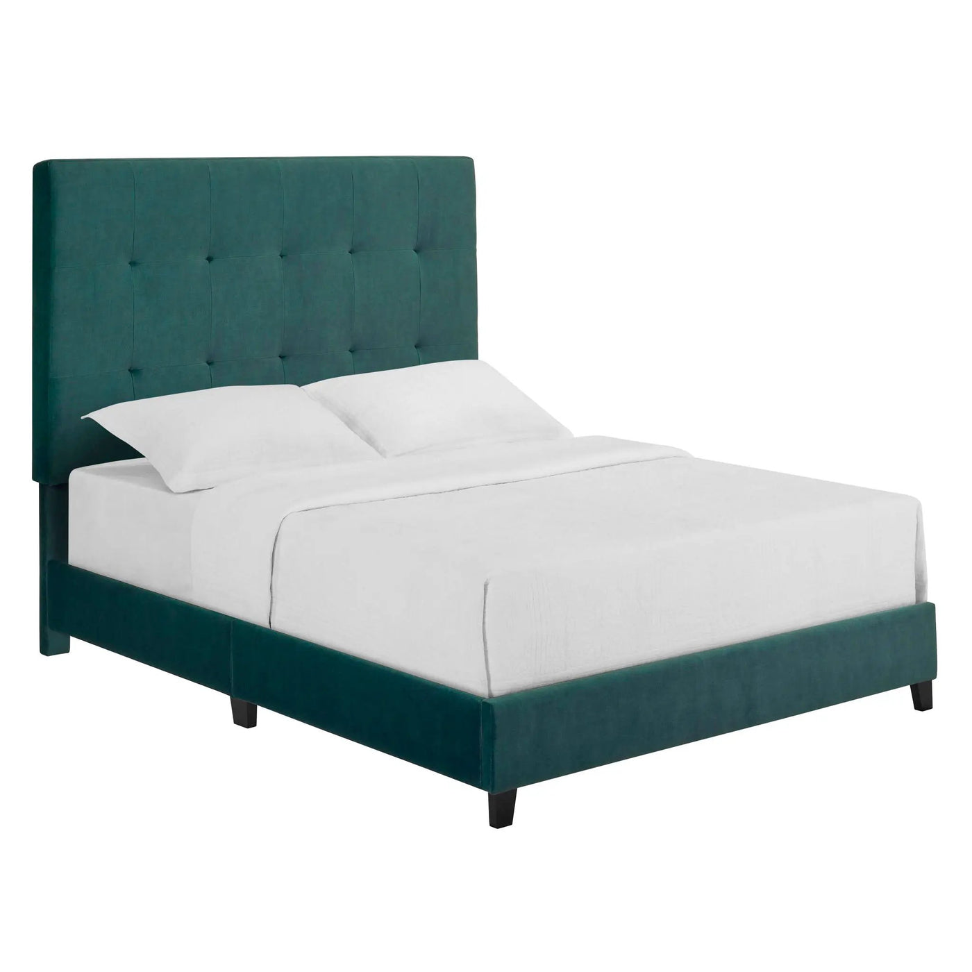 Tufted Upholstered Headboard Platform Bed by HouseOfZazla