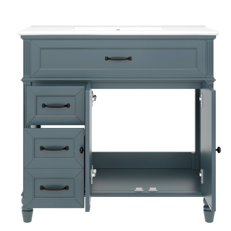 Bathroom Vanity With Sink, Freestanding Cabinet & Drawers by HouseOfZazla