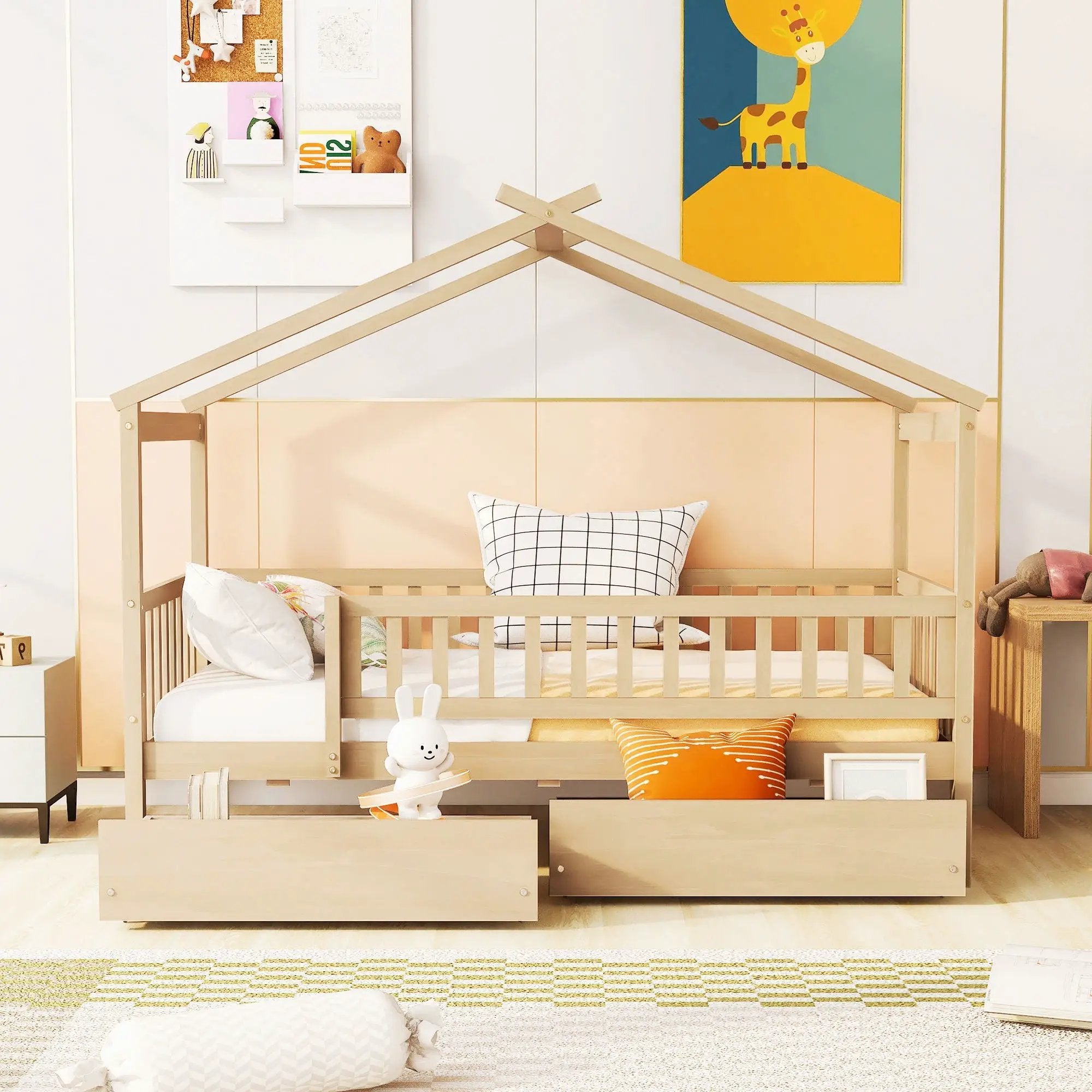 House Bed With 2 Drawers by Unique Piece Furniture