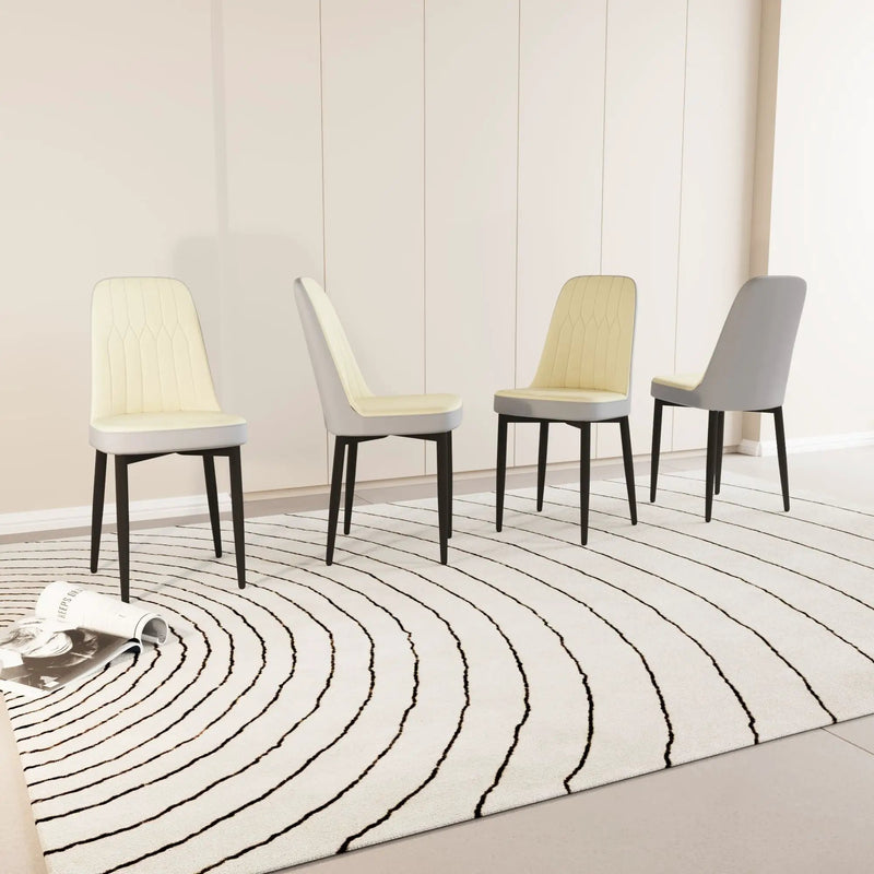 Modern Dining Chair With Cushions And Metal Legs by Unique Piece Furniture