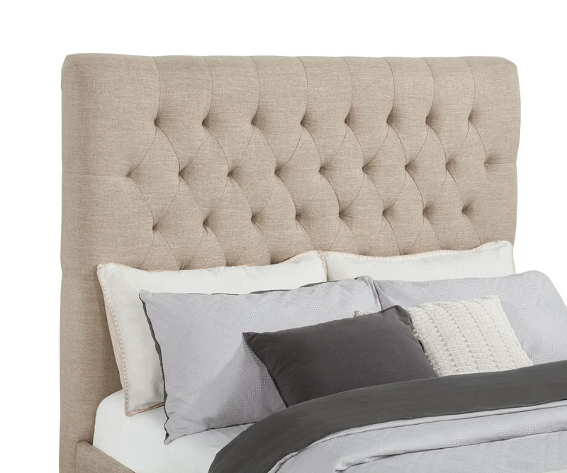 Chloe Upholstered Full Panel Bed Oatmeal by Unique Piece Furniture