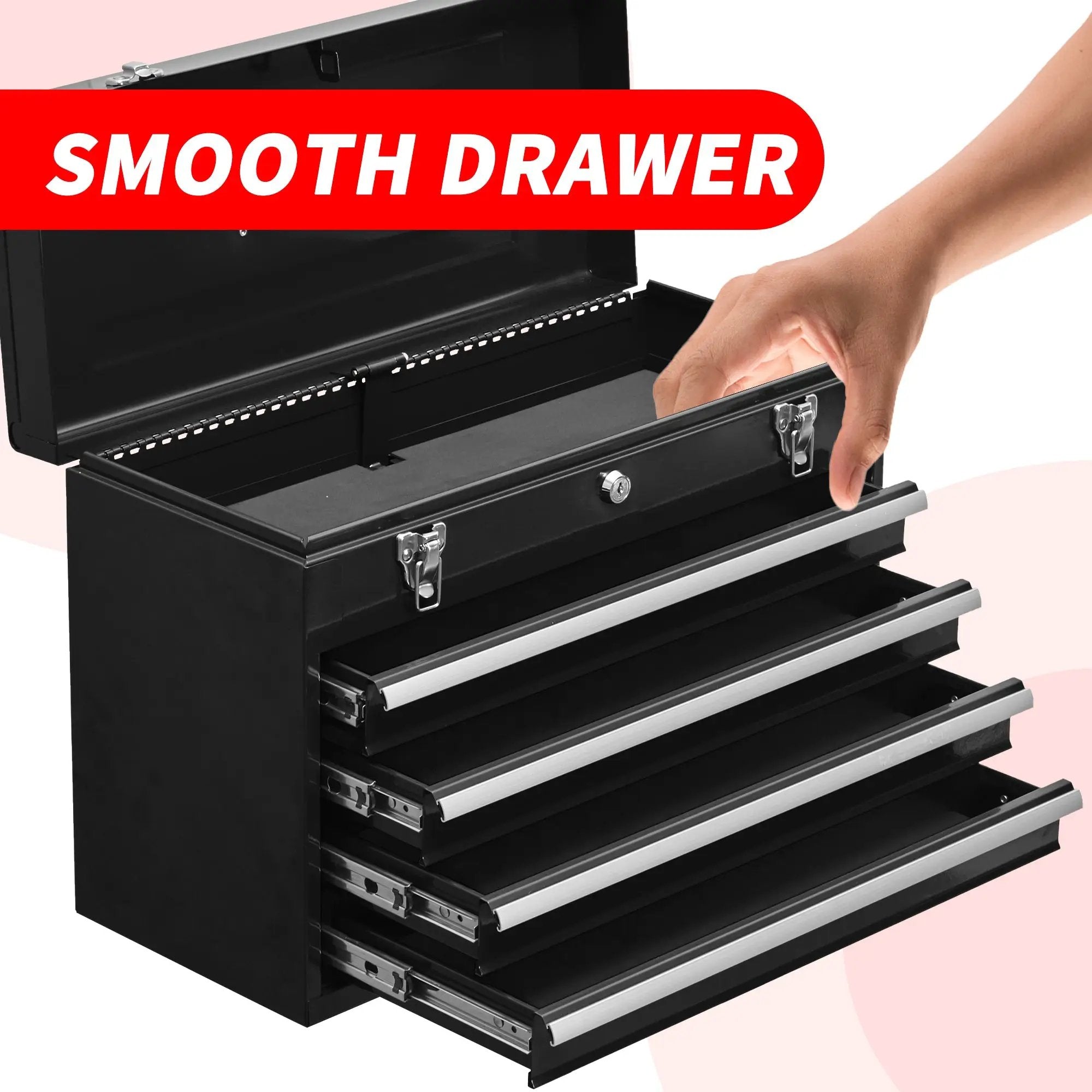 Metal Tool Box with 4 Drawers by HouseOfZazla