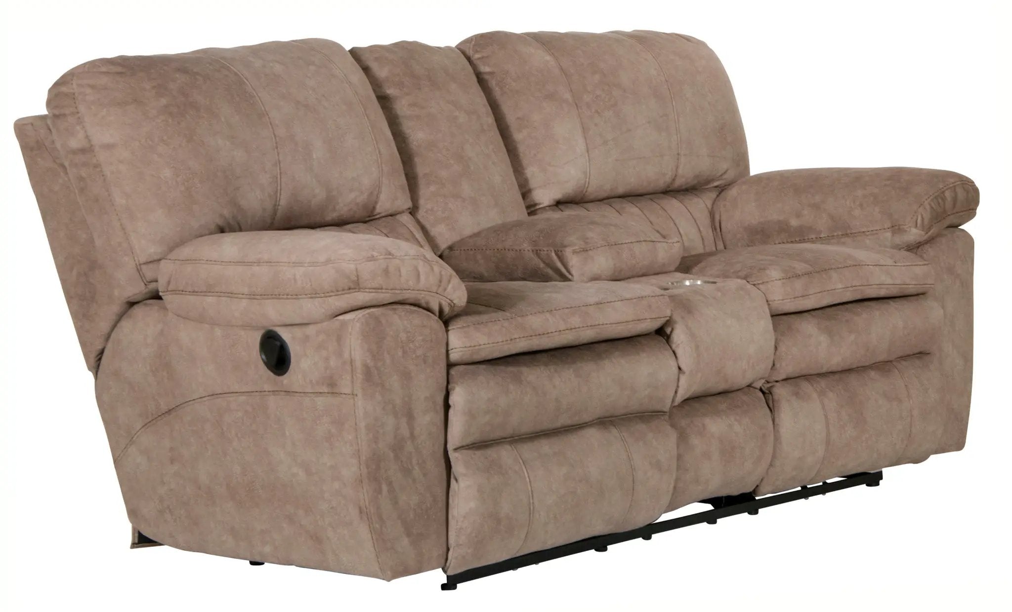 Reyes - Lay Flat Reclining Console Loveseat With Storage & Cupholders by Unique Piece Furniture