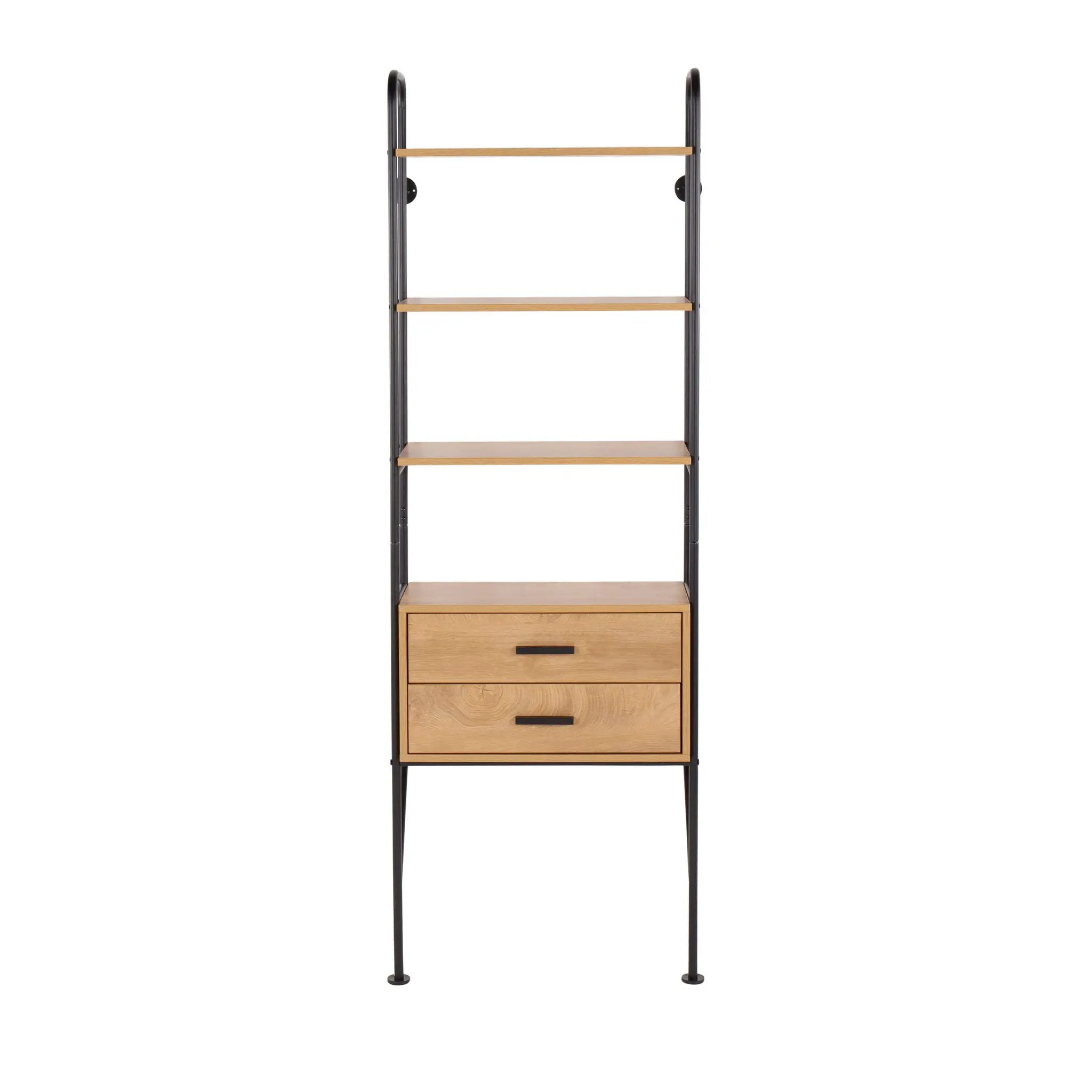 Lean - Industrial Bookcase - Black / Brown by Unique Piece Furniture