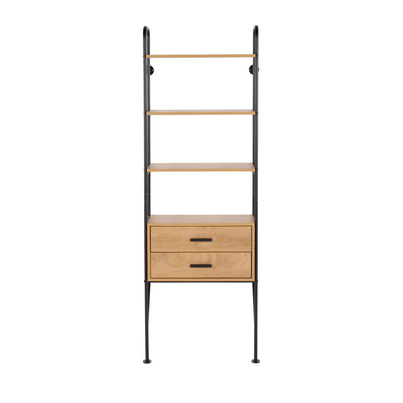 Lean - Industrial Bookcase - Black / Brown by Unique Piece Furniture