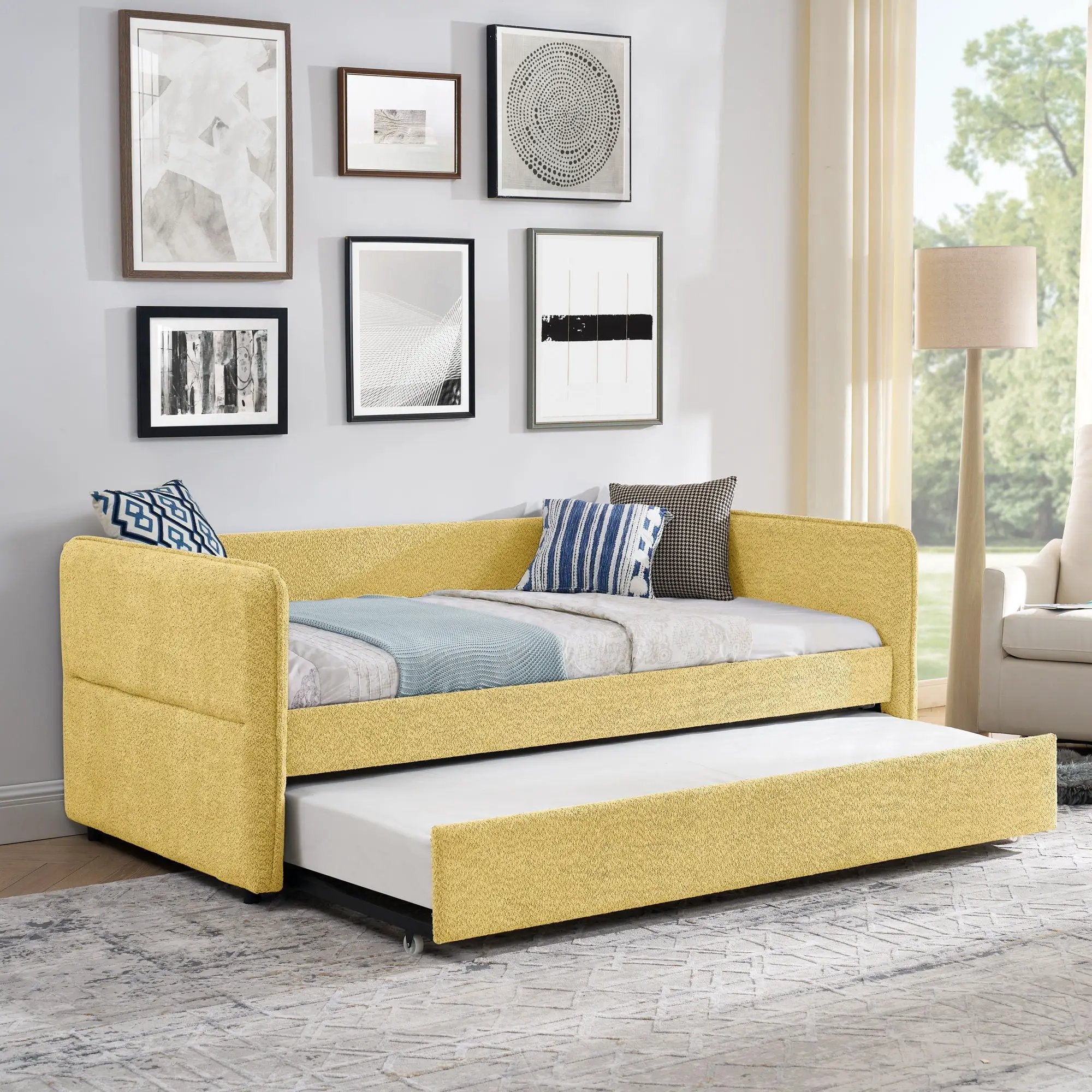Upholstered Daybed With Pop Up Trundle by Unique Piece Furniture