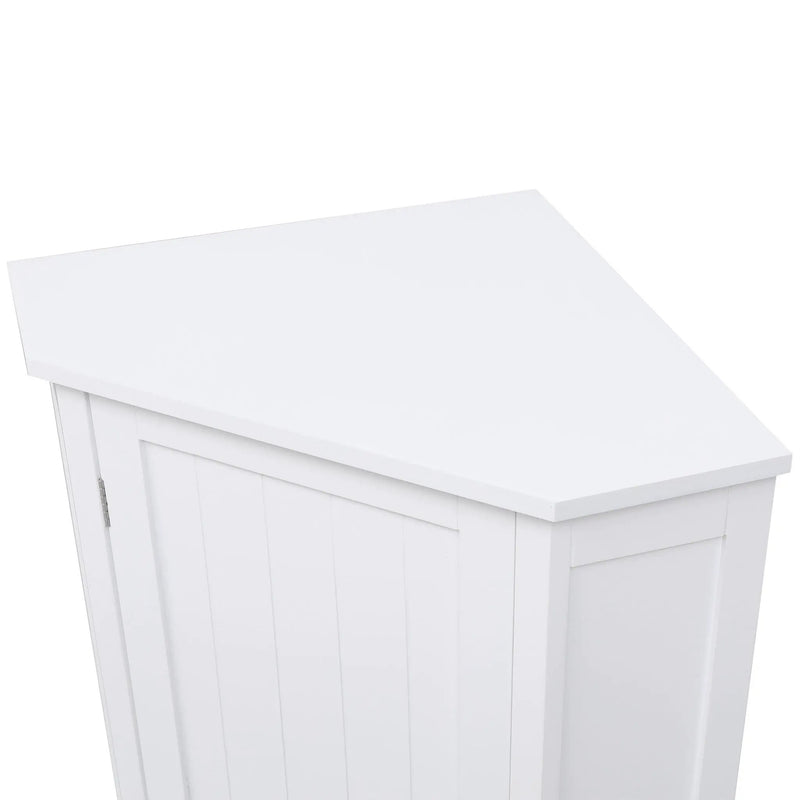 Bathroom Cabinet Triangle Corner Storage Cabinet With Adjustable Shelf Modern Style