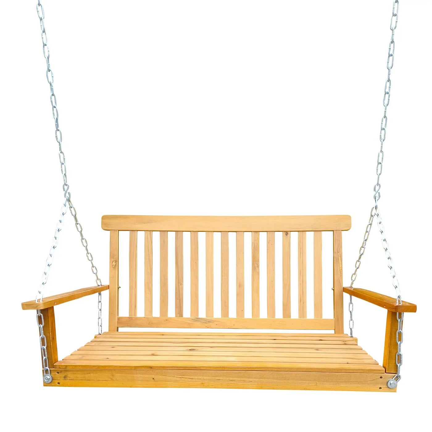 Front Porch Swing With Armrests For Outdoor Patio, Garden Yard, Backyard Or Sunroom by HouseOfZazla