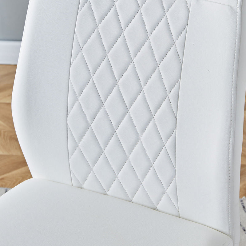 Modern Dining Chairs With Padded Seat, Metal Legs by Unique Piece Furniture