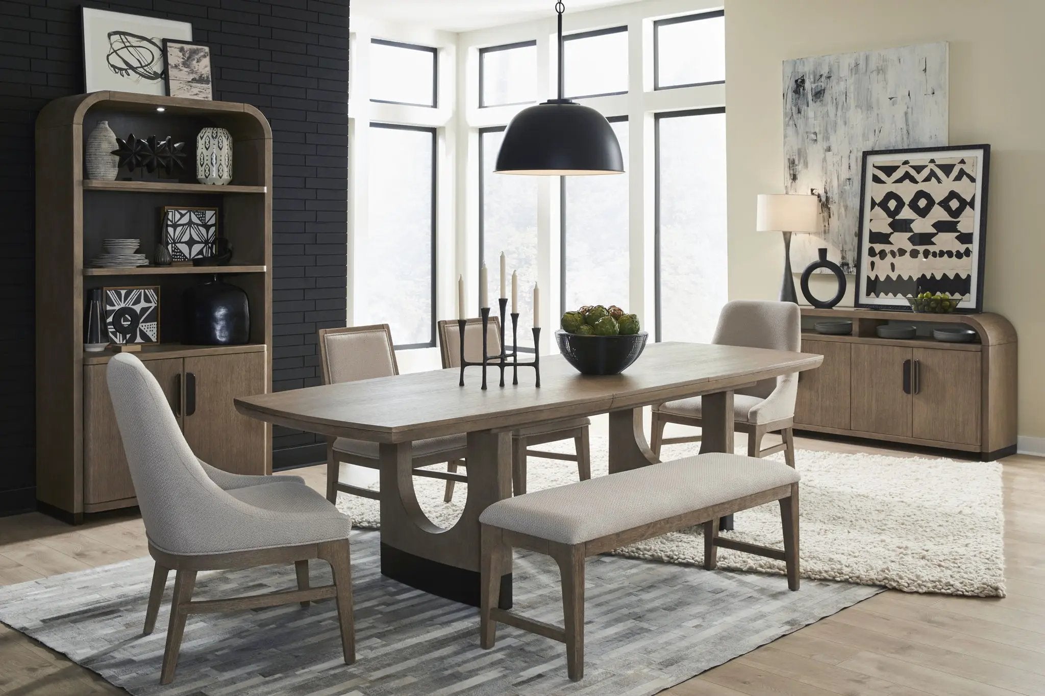 Tristan - Upholstered Backless Bench With U-Shaped Legs - Swiss Coffee by Unique Piece Furniture