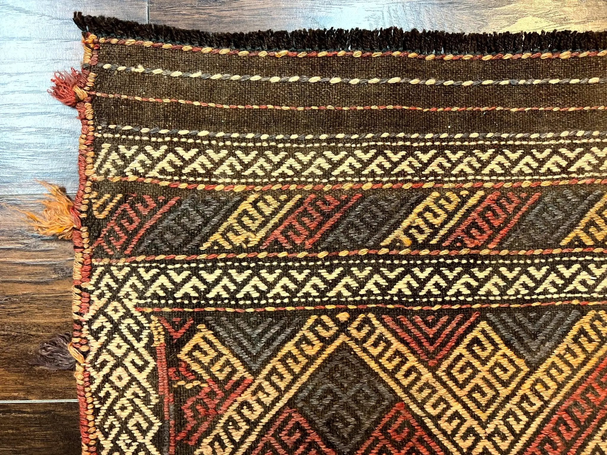 Tribal Runner Rug 2x8, Pakistani Turkoman Runner, Wool Handmade Vintage Rug by Jewel Rugs