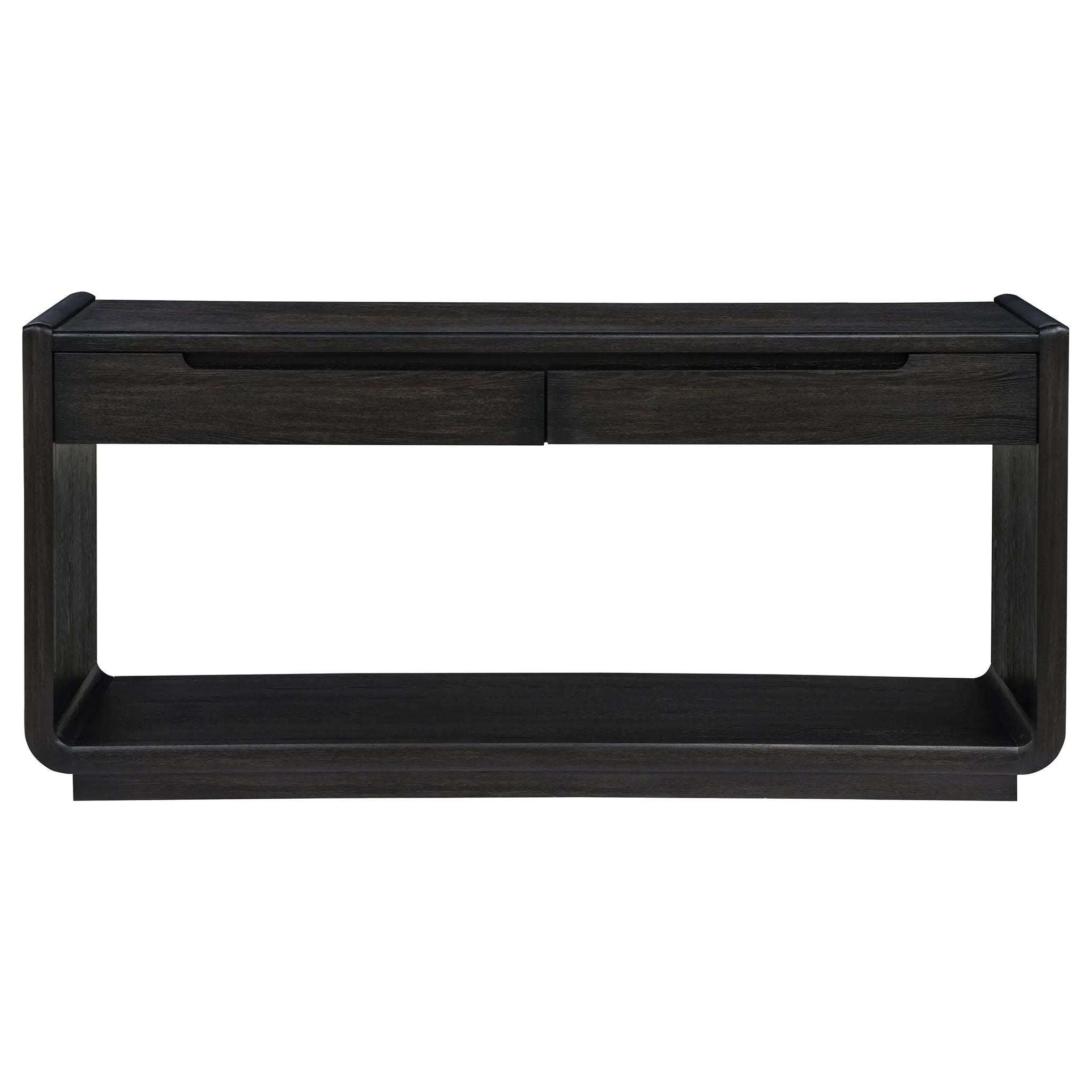 Leandro 2-drawer Entryway Sofa Console Table Burnished Black by Unique Piece Furniture