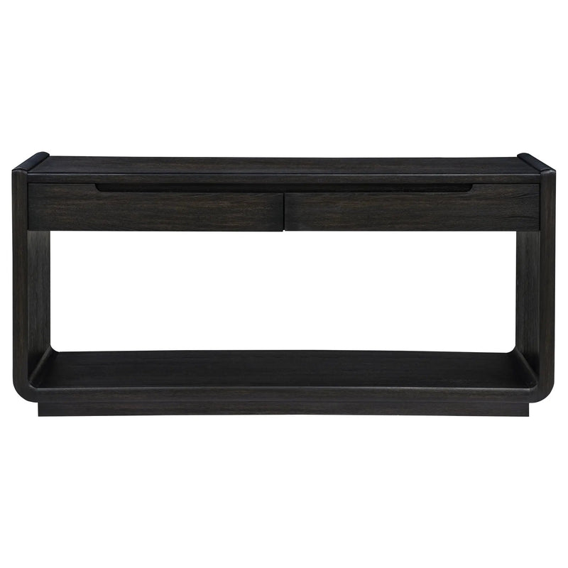 Leandro 2-drawer Entryway Sofa Console Table Burnished Black by Unique Piece Furniture
