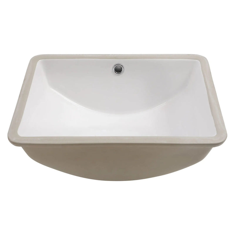 Modern Ceramic Undermount Bathroom Sink With Overflow, High Quality by HouseOfZazla